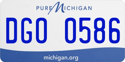 MI license plate DGO0586