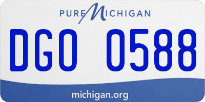 MI license plate DGO0588