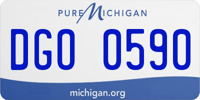 MI license plate DGO0590