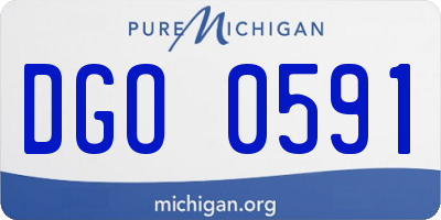 MI license plate DGO0591