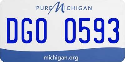 MI license plate DGO0593