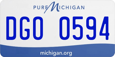 MI license plate DGO0594