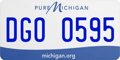MI license plate DGO0595