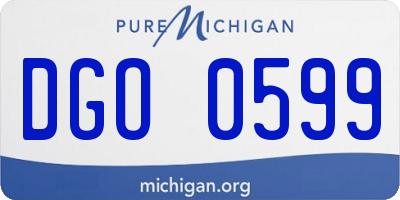 MI license plate DGO0599