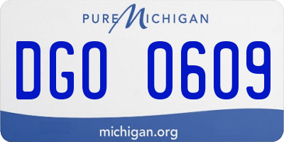 MI license plate DGO0609