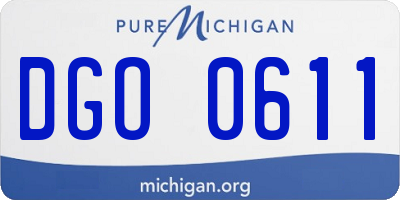 MI license plate DGO0611