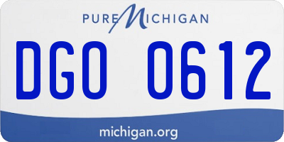 MI license plate DGO0612