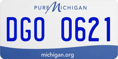 MI license plate DGO0621
