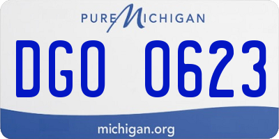 MI license plate DGO0623