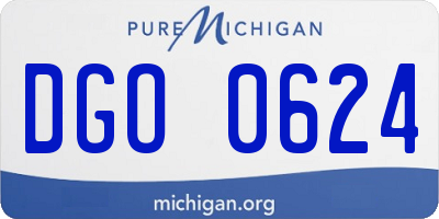 MI license plate DGO0624
