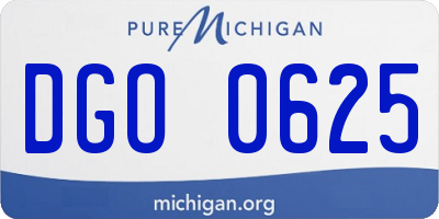 MI license plate DGO0625