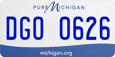 MI license plate DGO0626