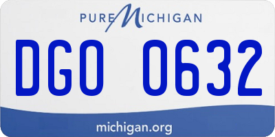 MI license plate DGO0632
