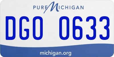 MI license plate DGO0633
