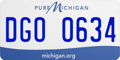 MI license plate DGO0634