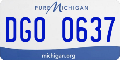 MI license plate DGO0637