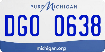 MI license plate DGO0638