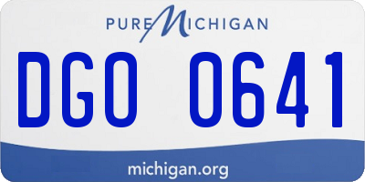 MI license plate DGO0641