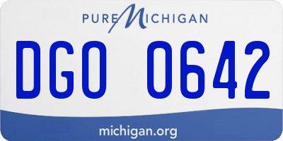 MI license plate DGO0642