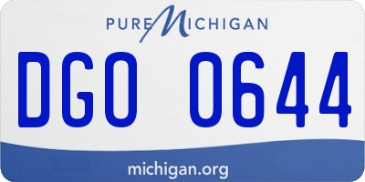 MI license plate DGO0644