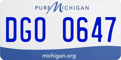 MI license plate DGO0647