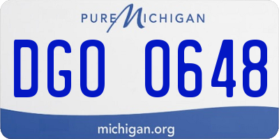 MI license plate DGO0648