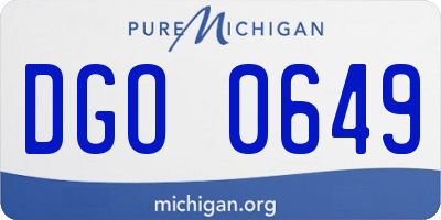 MI license plate DGO0649