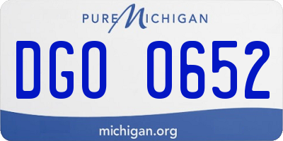 MI license plate DGO0652