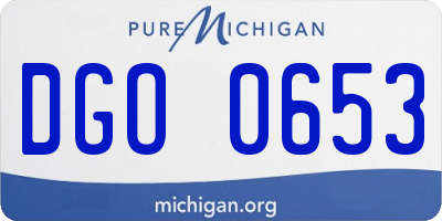 MI license plate DGO0653