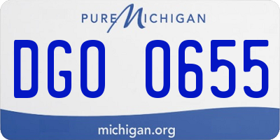 MI license plate DGO0655