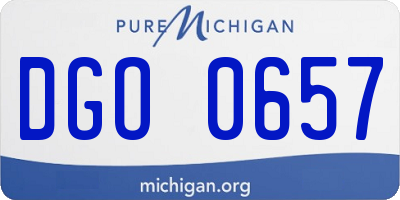 MI license plate DGO0657