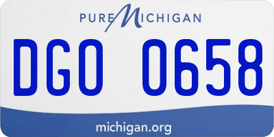 MI license plate DGO0658