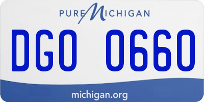 MI license plate DGO0660