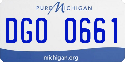 MI license plate DGO0661