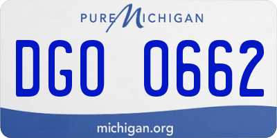 MI license plate DGO0662