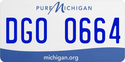 MI license plate DGO0664