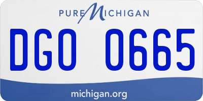 MI license plate DGO0665