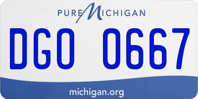 MI license plate DGO0667