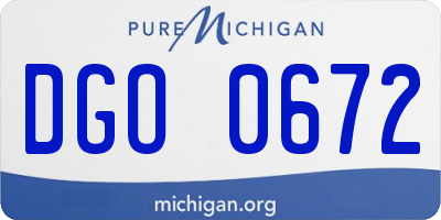 MI license plate DGO0672