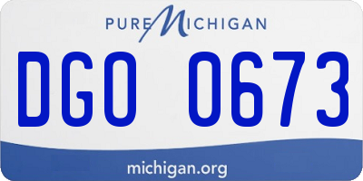 MI license plate DGO0673