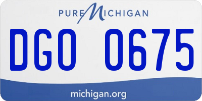 MI license plate DGO0675