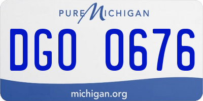 MI license plate DGO0676