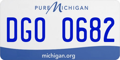 MI license plate DGO0682