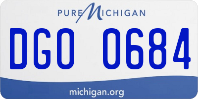 MI license plate DGO0684
