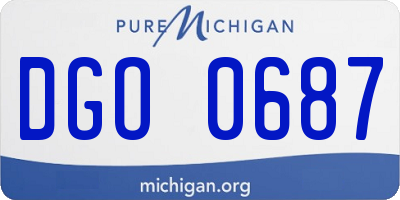 MI license plate DGO0687