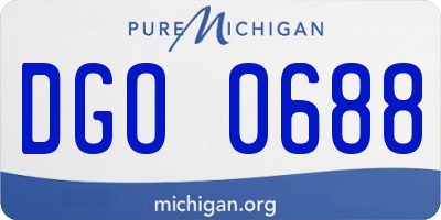 MI license plate DGO0688