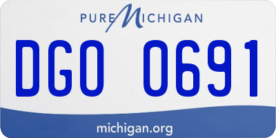 MI license plate DGO0691
