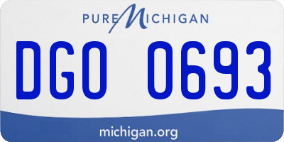 MI license plate DGO0693