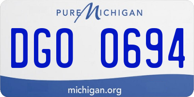 MI license plate DGO0694