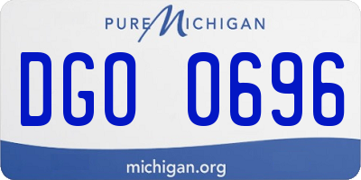 MI license plate DGO0696